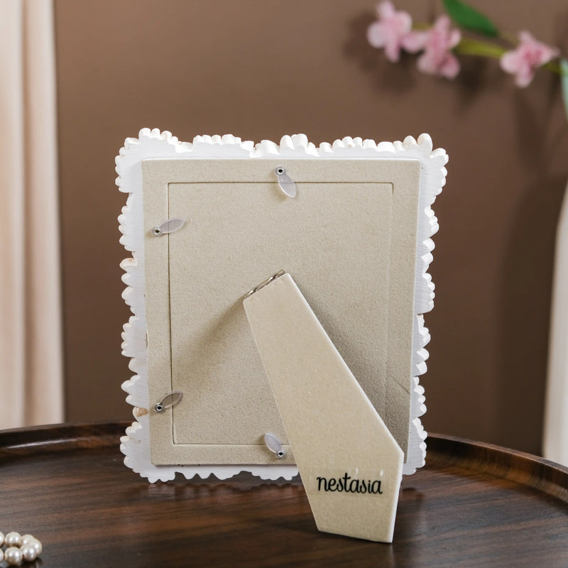 White Blooms Picture Frame Large