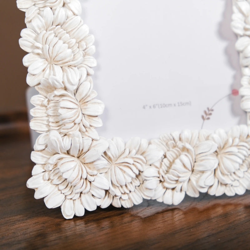 White Blooms Picture Frame Small