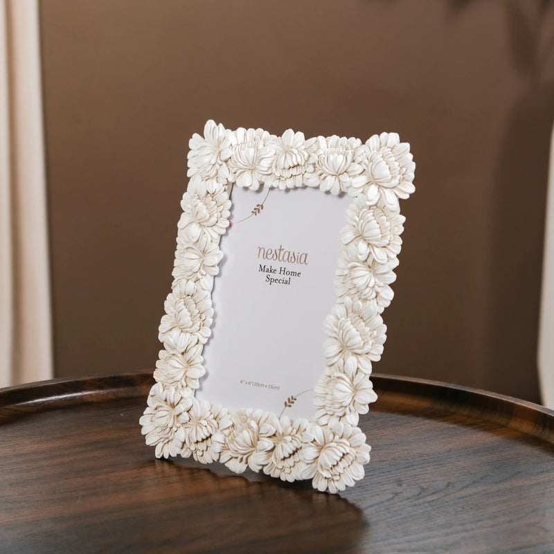 White Blooms Picture Frame Small