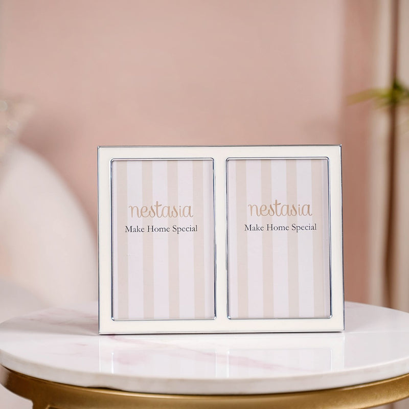 Double Collage Contemporary Picture Frame White 8.5"x6.5"- Double Collage Frame, Contemporary Picture Frame, White Photo Frame, Modern Collage Frame