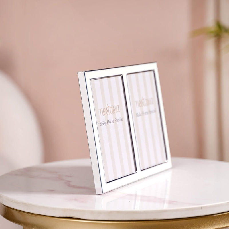 Double Collage Contemporary Picture Frame White 8.5"x6.5"- Double Collage Frame, Contemporary Picture Frame, White Photo Frame, Modern Collage Frame