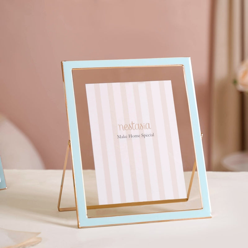 Transparent Floating Photo Frame Baby Blue Set Of 3