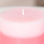 Layered Ombre Pillar Candle Red And Pink