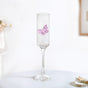 Pink Butterfly Champagne Flute Glass 200ml