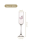 Pink Butterfly Champagne Flute Glass 200ml