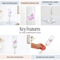 Pink Butterfly Champagne Flute Glass 200ml