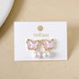 Pink Butterfly Drop Earrings