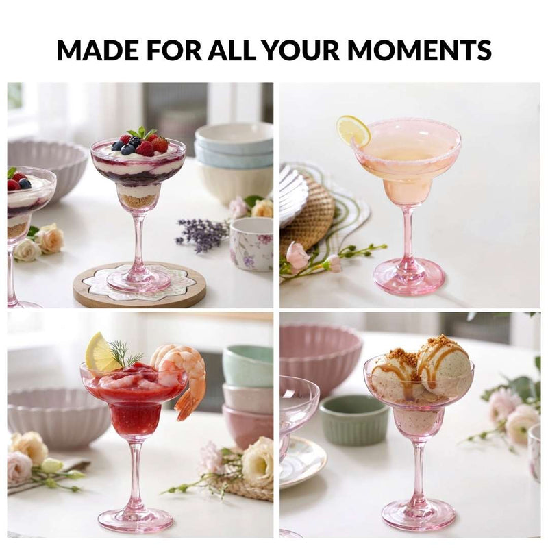 Pink Margarita Glass Set Of 2 240ml