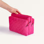 Pink Quilted Stylish Vanity Pouch