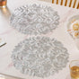Round Silver Waterproof Placemat Set Of 6
