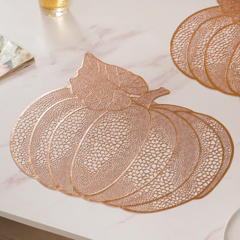 Pumpkin Rose Gold Tablemat Set Of 6