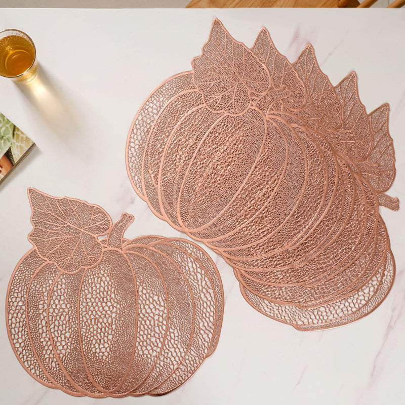 Pumpkin Rose Gold Tablemat Set Of 6