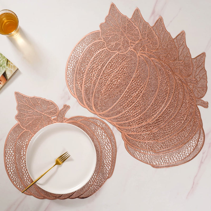 Pumpkin Rose Gold Tablemat Set Of 6