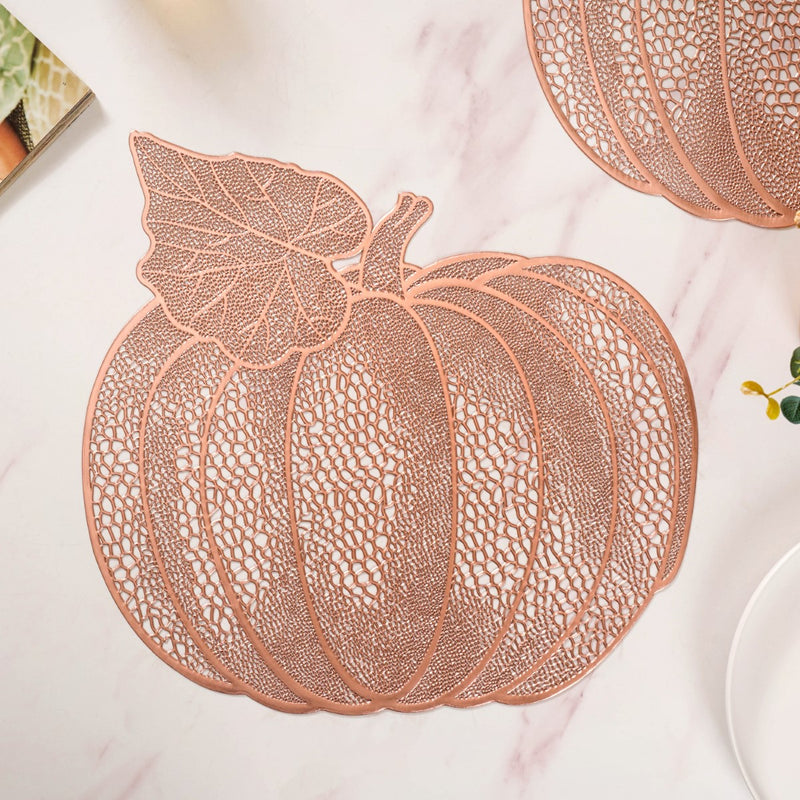 Pumpkin Rose Gold Tablemat Set Of 6