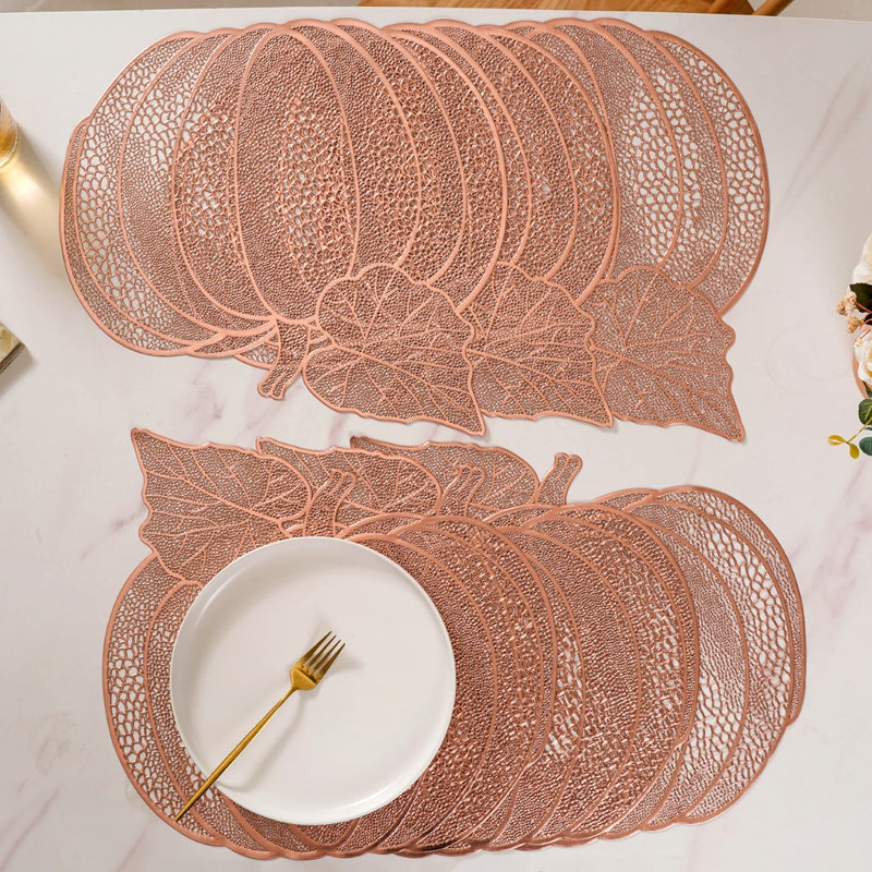 Pumpkin Rose Gold Tablemat Set Of 6