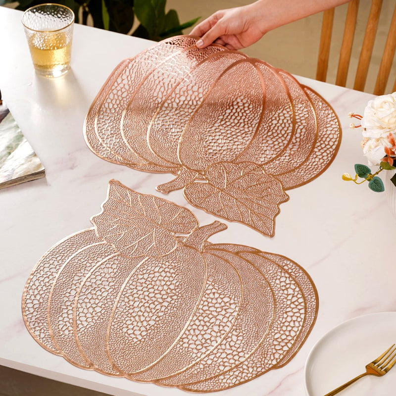 Pumpkin Rose Gold Tablemat Set Of 6