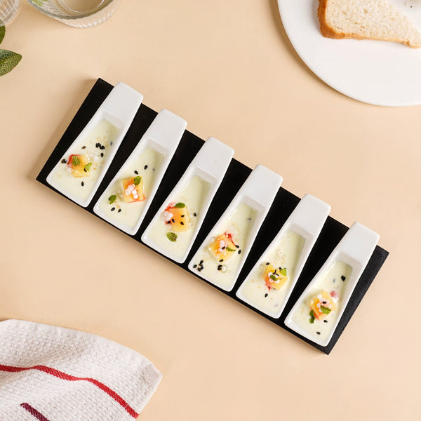 Appetizer Spoon With Tray Set Of 6