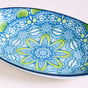 Green And Blue Mandala Serving Platter Set Of 2