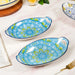 Green And Blue Mandala Serving Platter Set Of 2