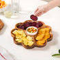 3 Compartment Snack Platter With Dip Bowl