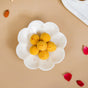 White Marble Stone Flower Platter Small