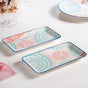 Set Of 2 Pastel Dream Snack Platters 8 Inch - Serving platter for snacks, rectangular platter, appetizer platter