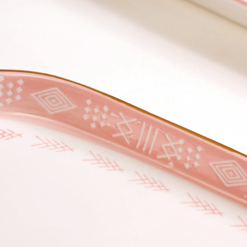 Set Of 2 Azo Pink Serving Platters 12 Inch - Serving platter, serving platter for snacks, platter set, serving platter set