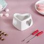 Heart Ceramic Chocolate And Cheese Fondue Set