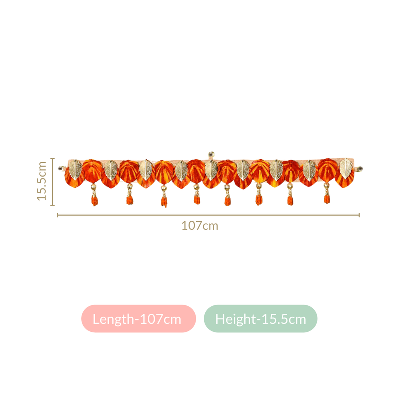 Metal Leaf Embellished Festive Wall Decor