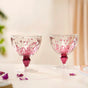 Pink Star Confetti Filled Double Wall Stem Glass Set Of 2 250ml