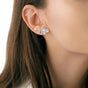 Playful Whimsy Silver Stud Earrings Set Of 3