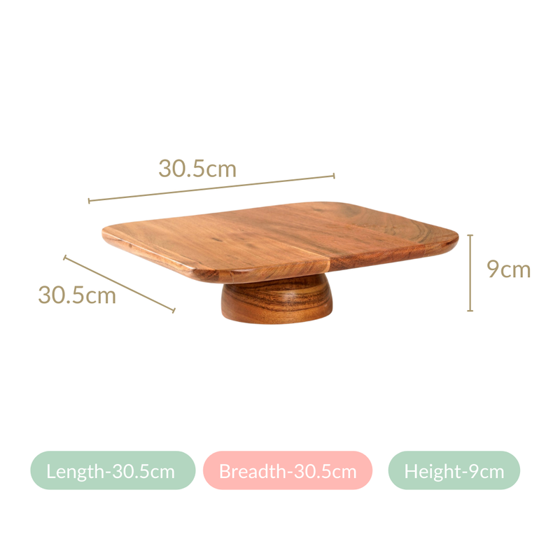 Acacia Wood Cake Stand