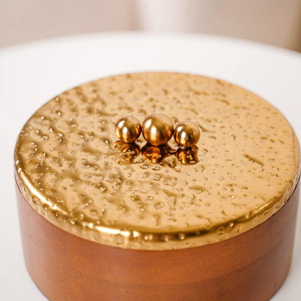 Polished Metal Round Indian Keepsake Box Polished Metal Round Indian Keepsake Box