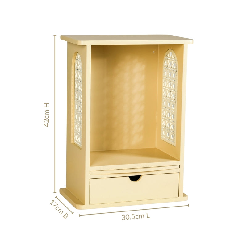 Pooja Mandir For Home And Office Beige 30x17x42cm