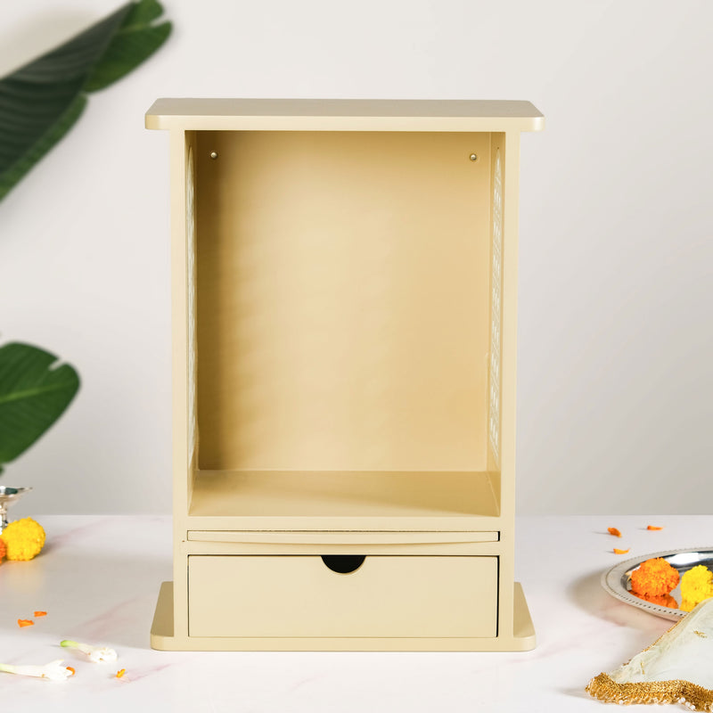 Pooja Mandir For Home And Office Beige 30x17x42cm