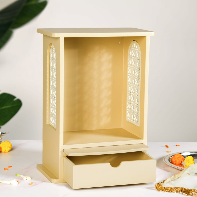Pooja Mandir For Home And Office Beige 30x17x42cm