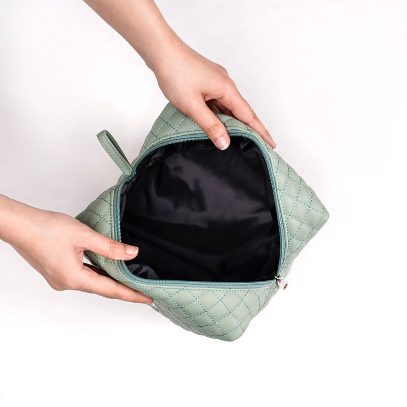 Portable Travel Pouches Set Of 3 Mint Green