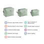 Portable Travel Pouches Set Of 3 Mint Green