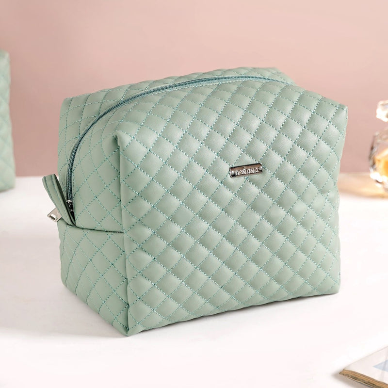 Portable Travel Pouches Set Of 3 Mint Green