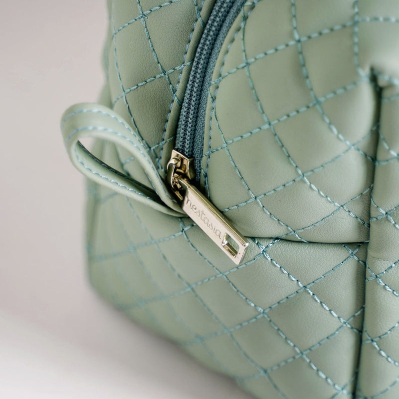 Portable Travel Pouches Set Of 3 Mint Green