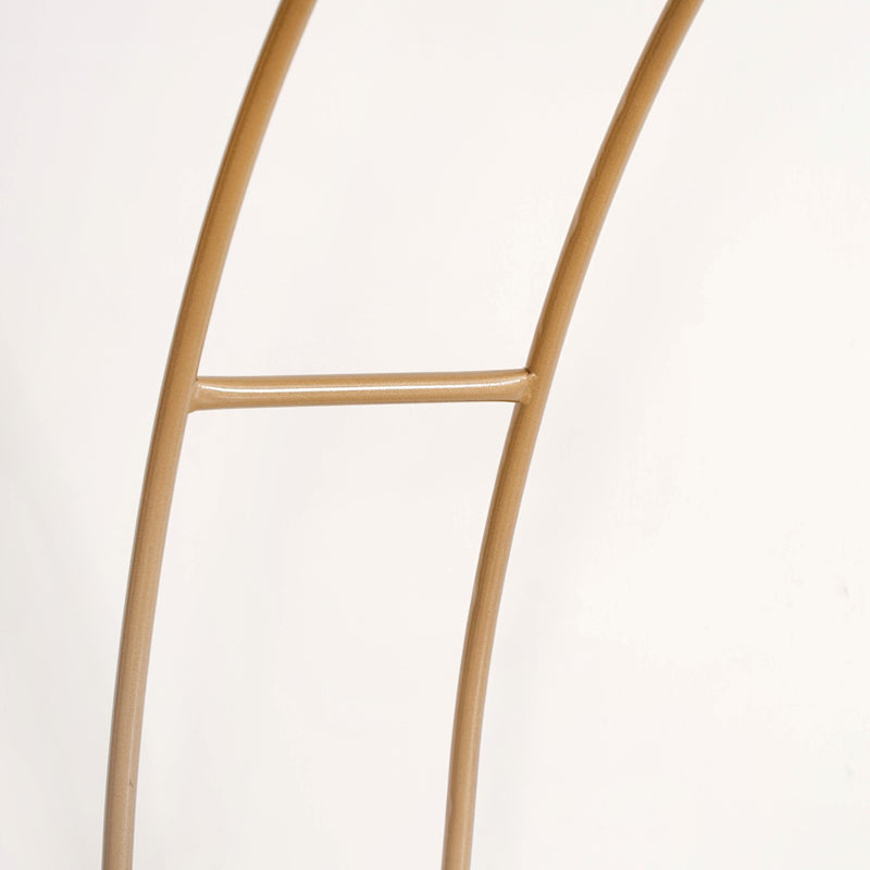 Gold Rings Backdrop Metal Frame With Floral Decorations 99 Inch - Metal Frame With Floral Decorations, Metal Backdrop, Gold Rings Backdrop, Decorative Metal Frame