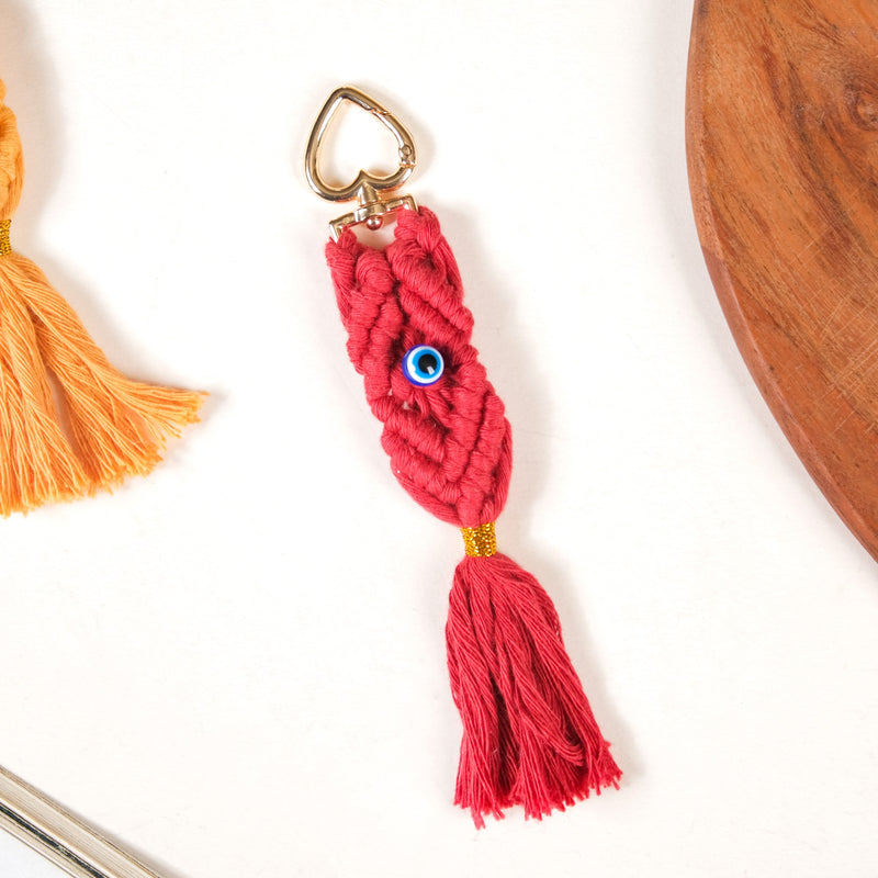Macrame Evil Eye Keychain Set Of 4