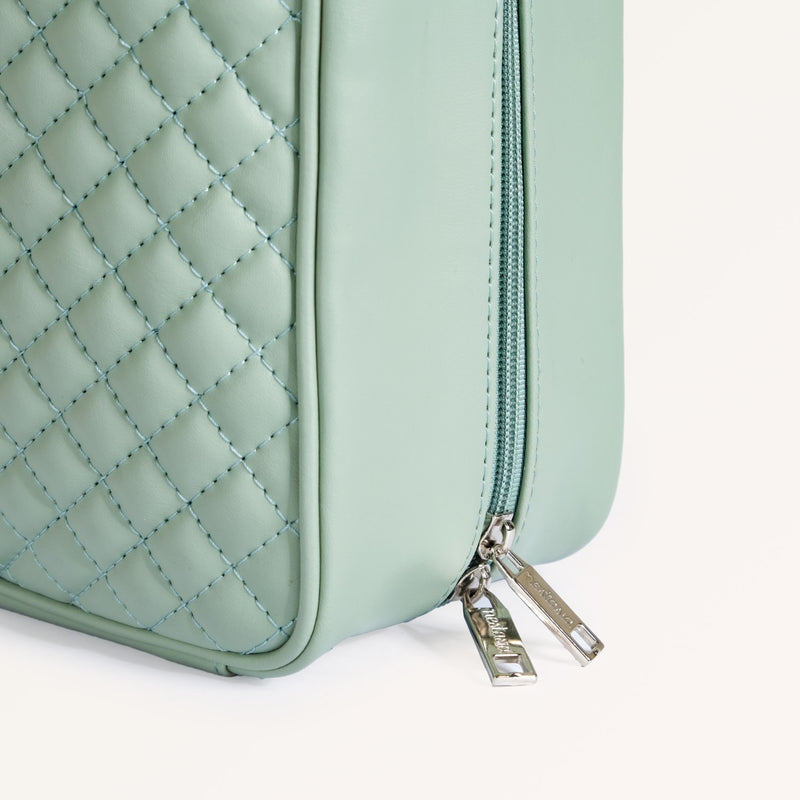 Mint Green Quilted Travel Organiser Set Of 4