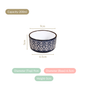 Baroque Ceramic Snack Bowl Set Of 4 Navy 200ml