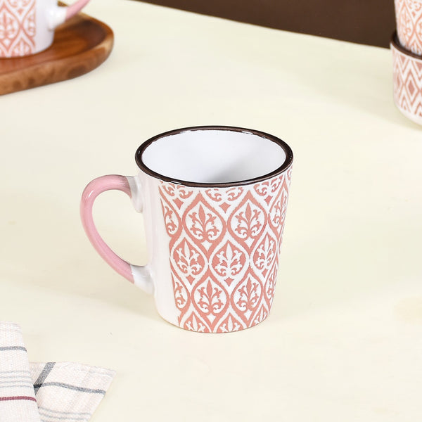 Baroque Tea Cup Set Of 6 Pink 250ml