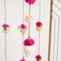 Box Frame Metal Backdrop With Floral Wall Hangings