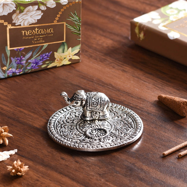 Elephant Incense And Dhoop Holder With Incense And Cones Box