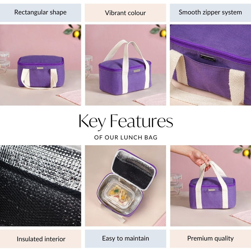 Premium Insulated Everyday Lunch Bag In Purple