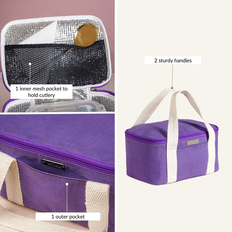 Premium Insulated Everyday Lunch Bag In Purple