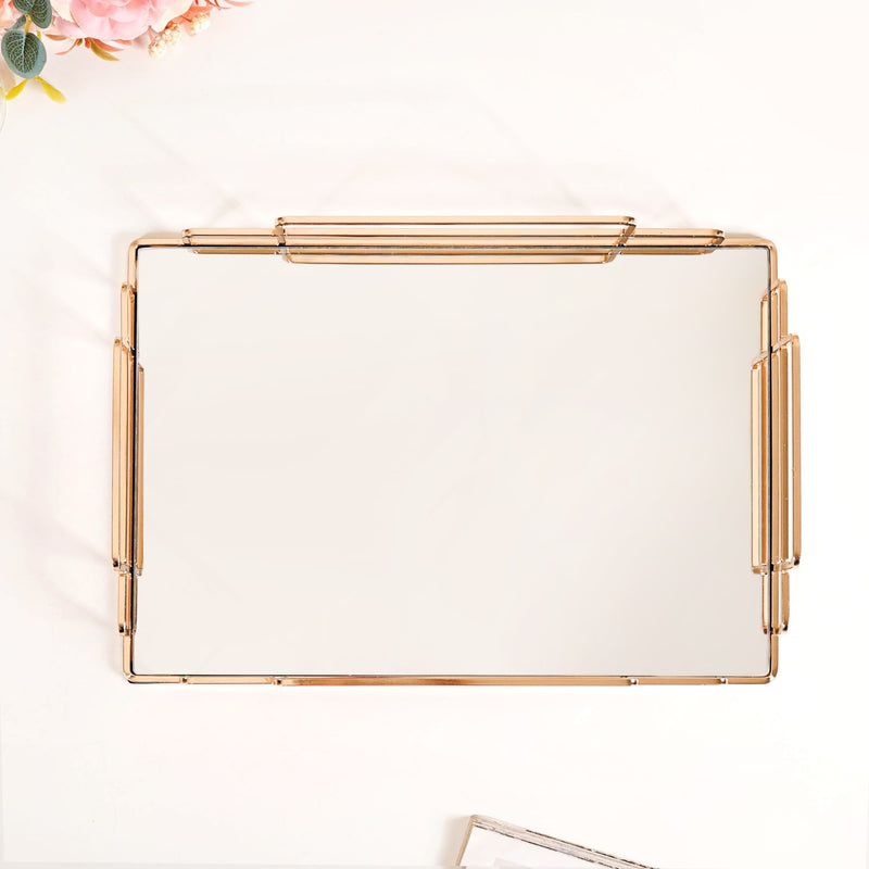 Rectangular Minimalist Mirror Decorative Tray